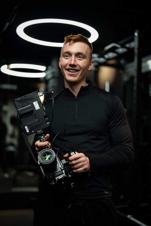Lloyd Hunt holding a cinema camera